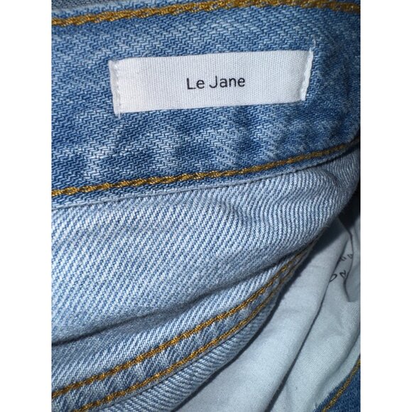 Frame Le Jane Sustainable High-Rise Straight-Leg Jeans Size‎ 31 Light Wash Denim - Picture 5 of 11